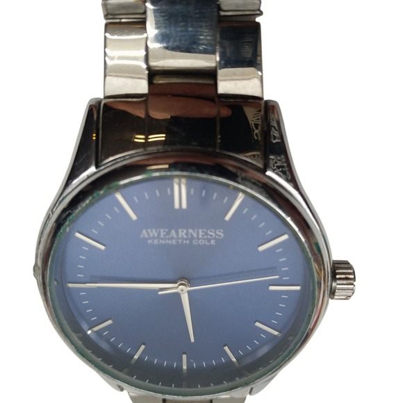 Men's AWEARNESS‎ by Kenneth Cole Quartz Stainless Steel Blue Face Watch - Picture 7 of 11